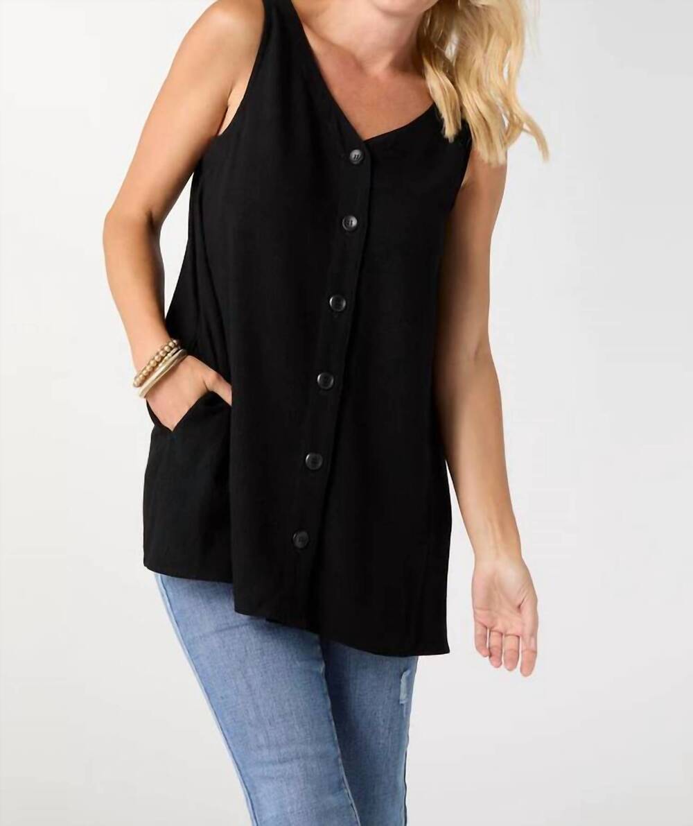 NEW COCO + CARMEN women's tessa reversible tank top in black